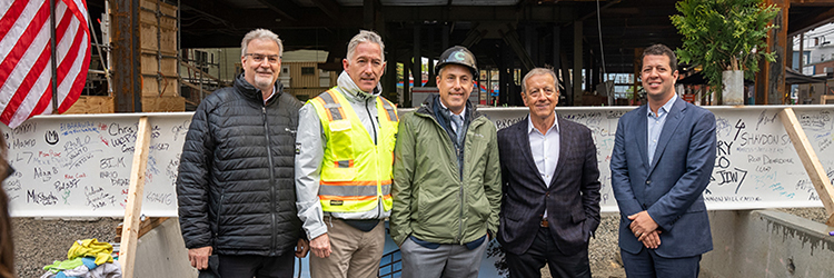 SGA, CV Properties, Cannon Hill Capital Partners and Consigli <br>Construction Co., Inc. celebrate topping out of Boynton Gateway